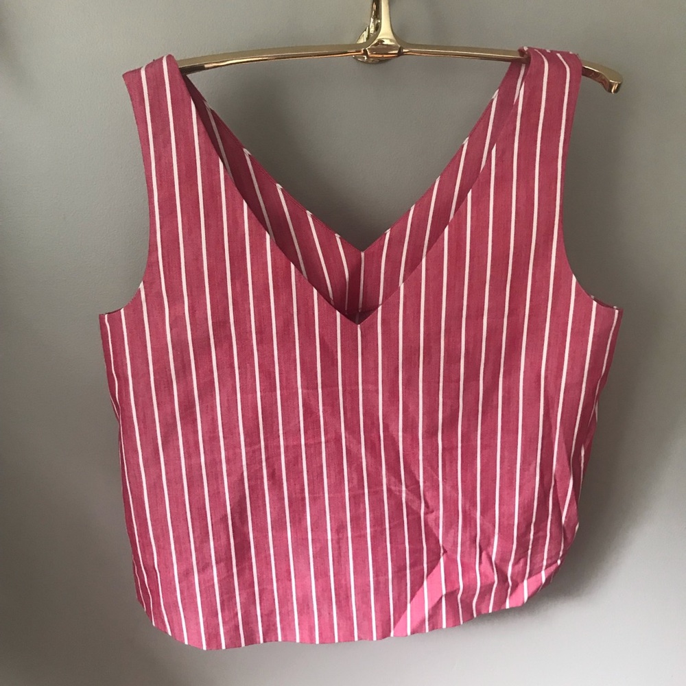 Club Monaco Linen Crop Top